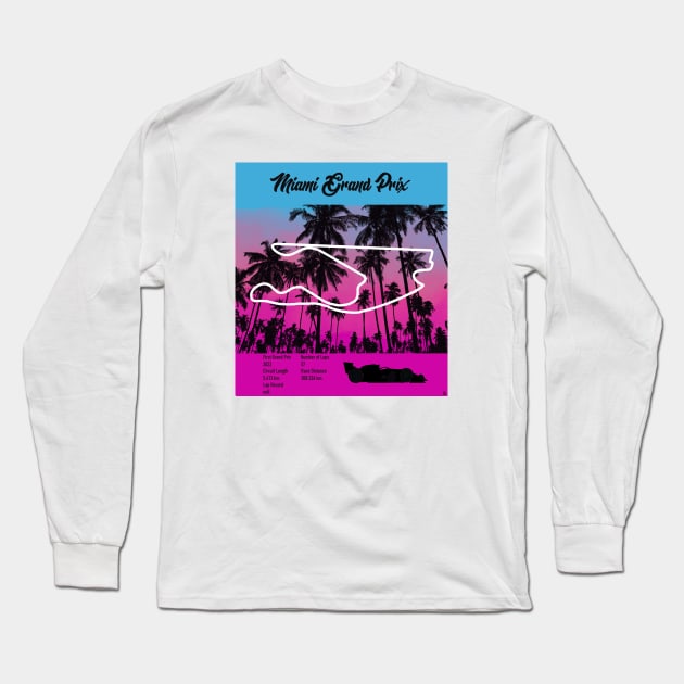 Miami Grand Prix Long Sleeve T-Shirt by cutedrivers
